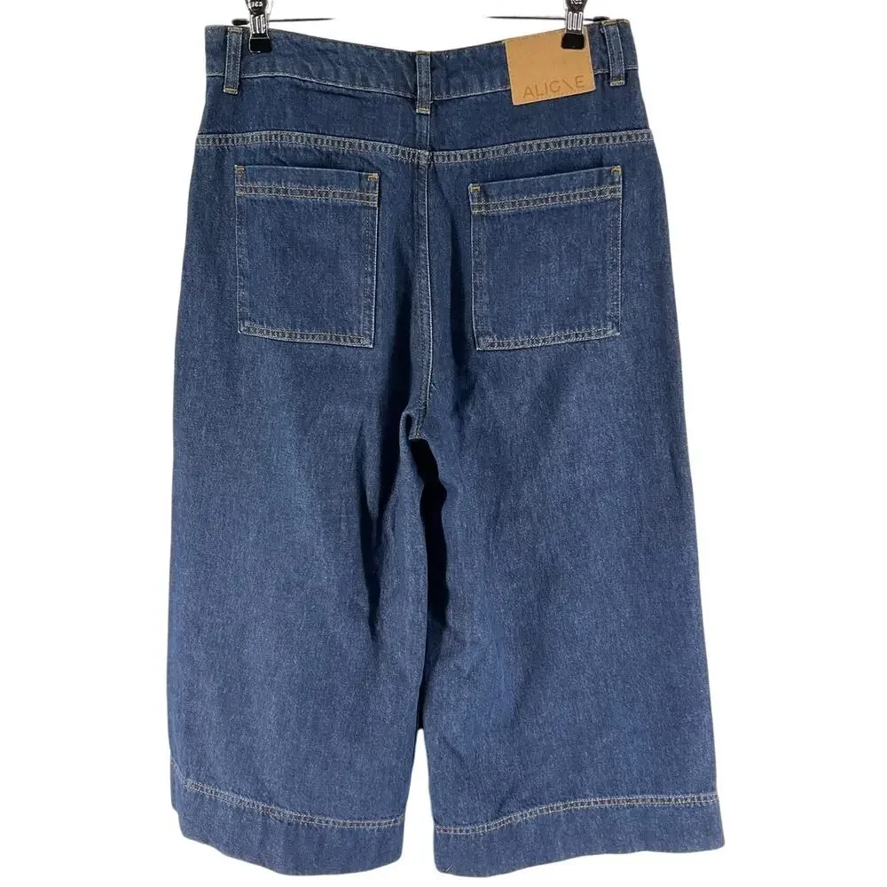 Aligne Cropped Blue Miles Denim Jeans Size 29 - Picture 3 of 4